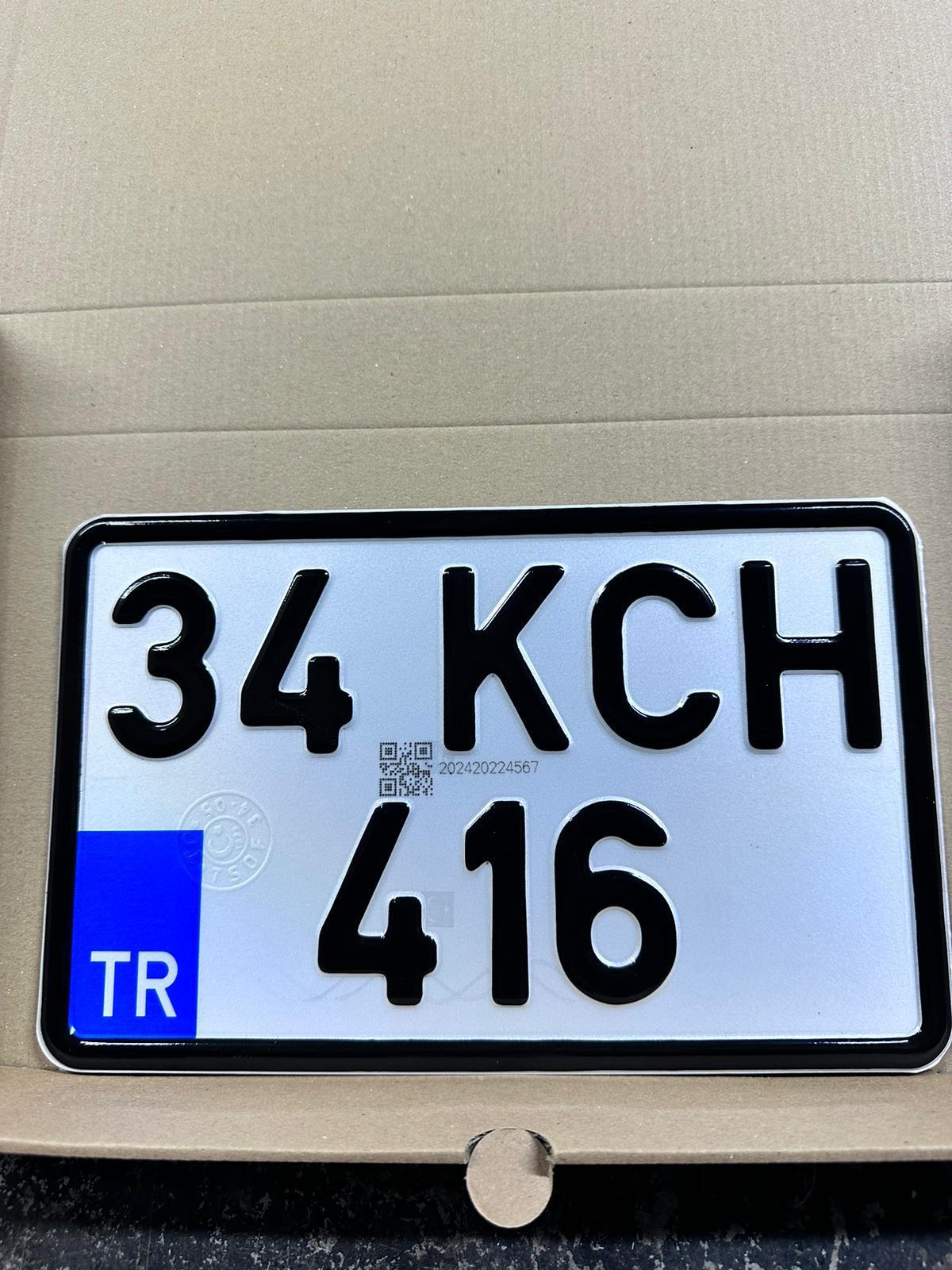 Karekodlu Motor Plaka